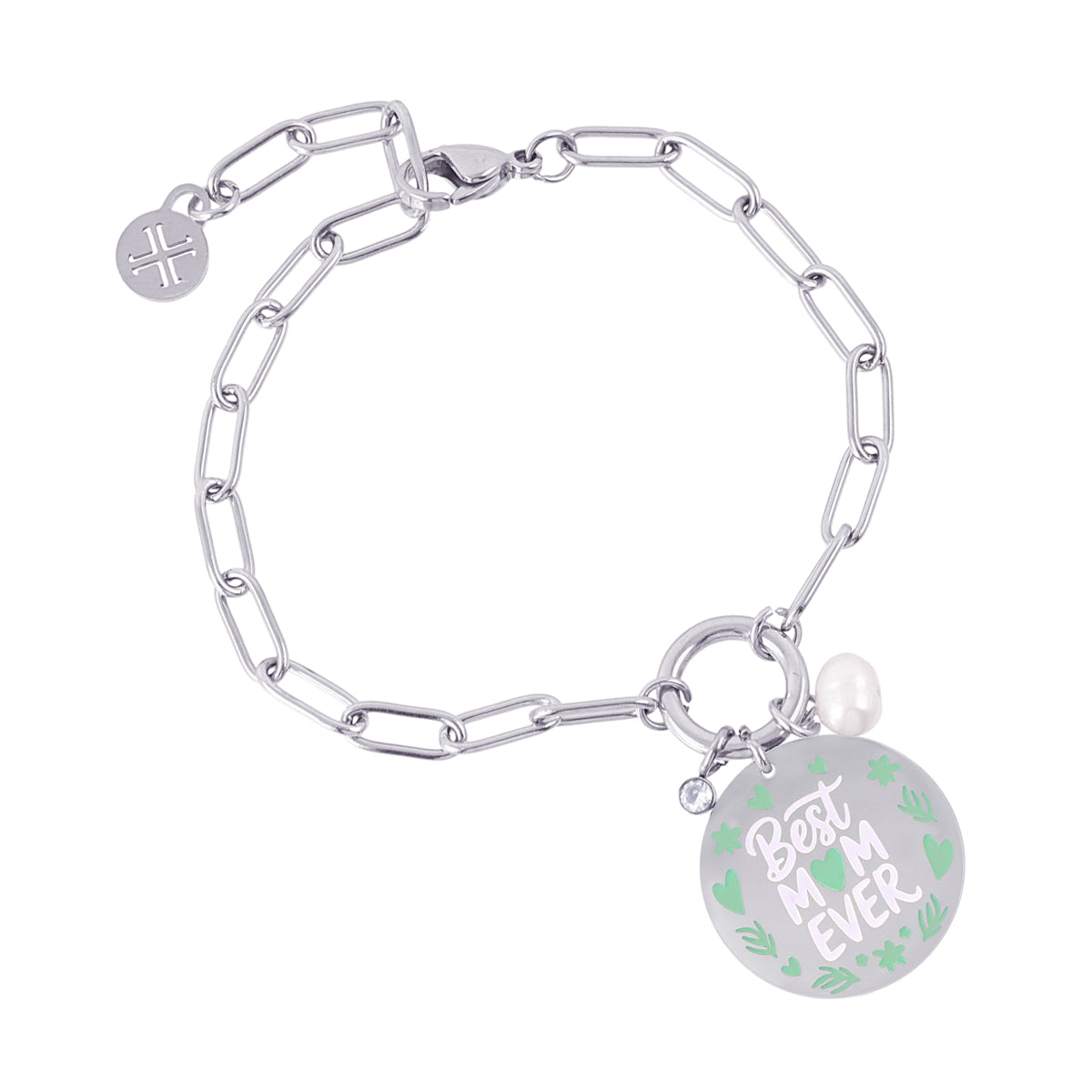 Pulsera Madre Eternal A - Best Mom Ever Plateado Anartxy