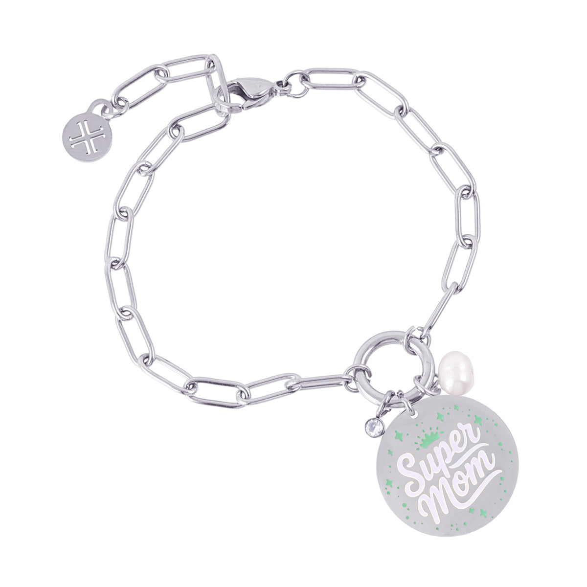 Pulsera Madre Eternal B - Super Mom Plateado Anartxy