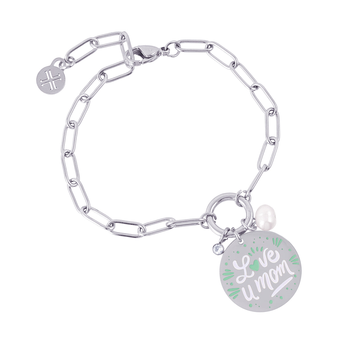 Pulsera Madre Eternal C - Love U Mom Plateado Anartxy