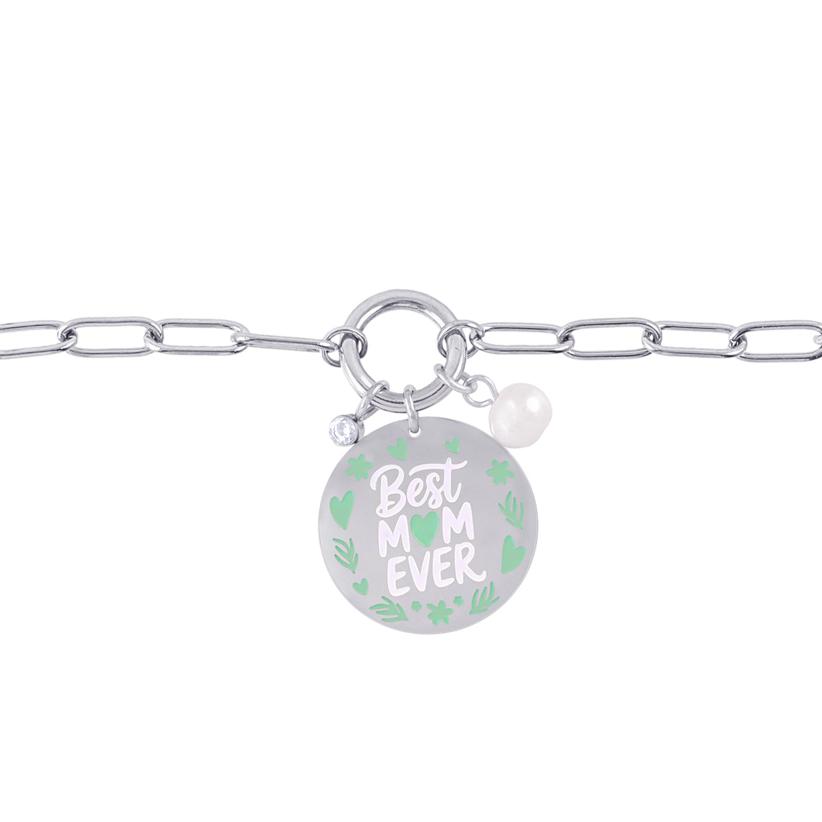 Pulsera Madre Eternal A - Best Mom Ever Plateado Anartxy