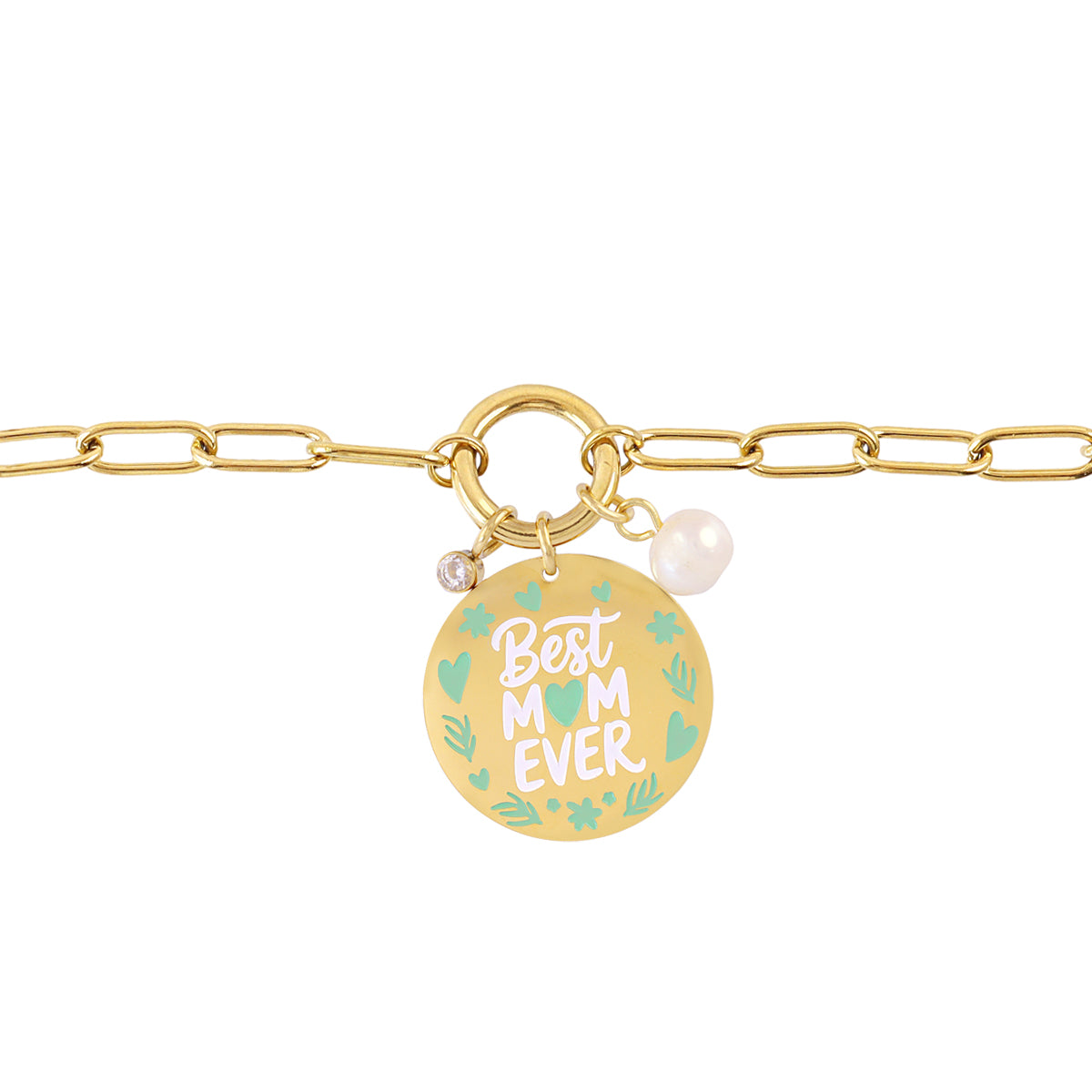 Pulsera Madre Eternal A - Best Mom Ever Dorado Anartxy