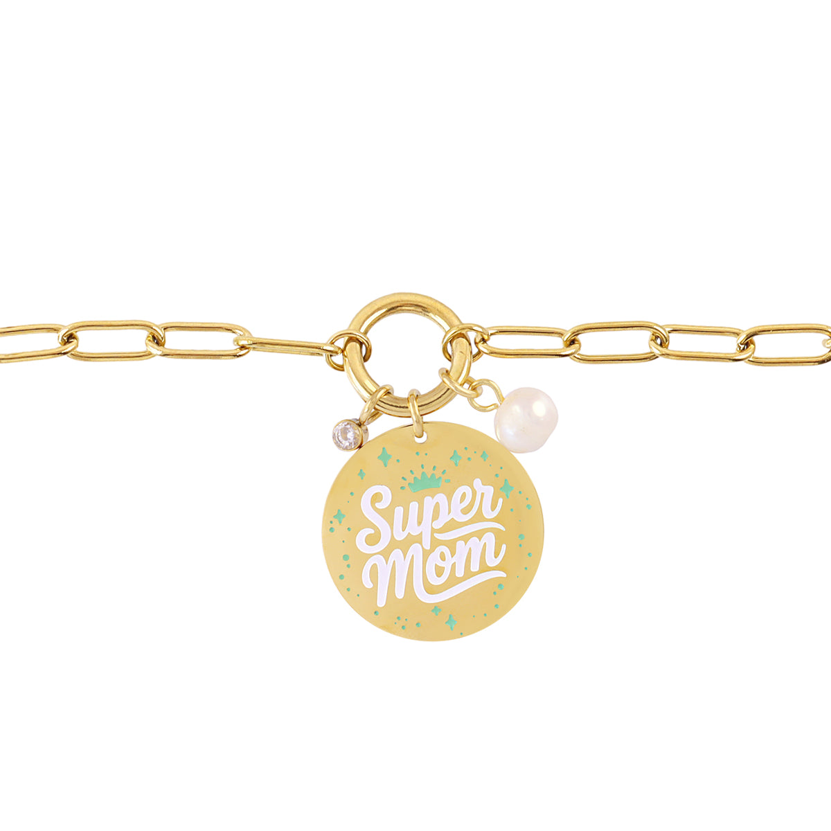 Pulsera Madre Eternal B - Super Mom Dorado Anartxy