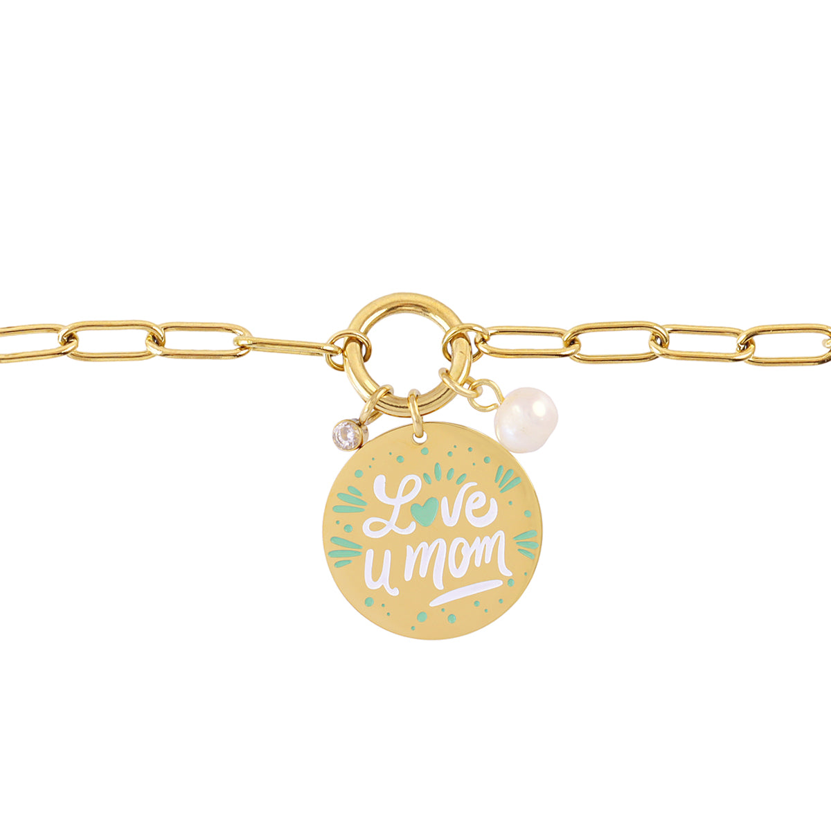 Pulsera Madre Eternal C - Love U Mom Dorado Anartxy