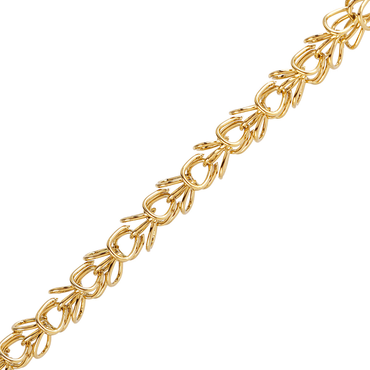 Pulsera de eslabones conectados Dorado Anartxy