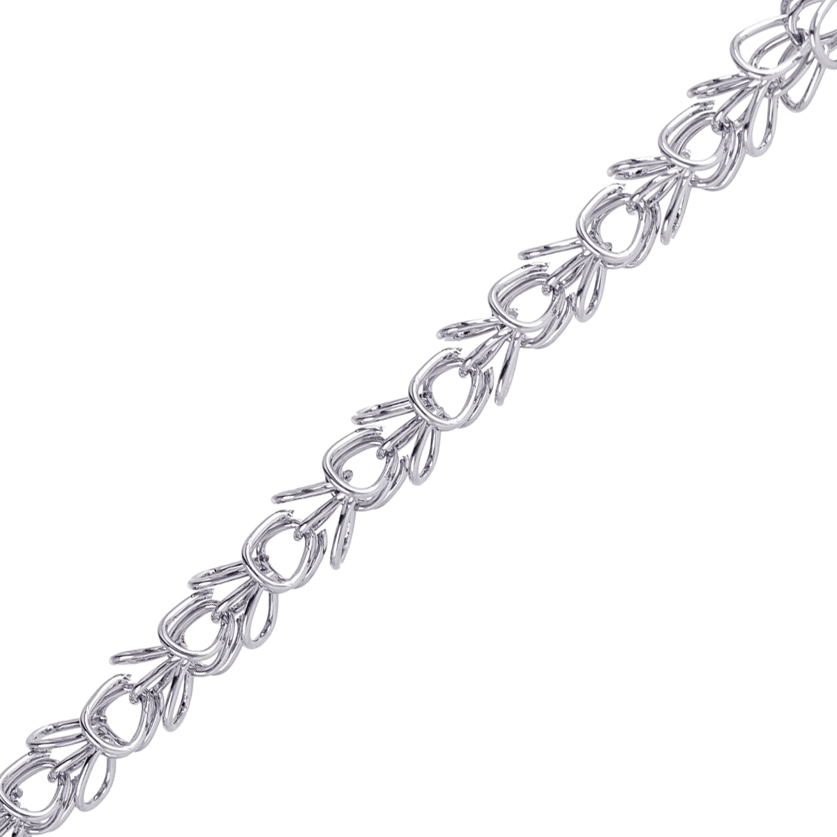 Pulsera de eslabones conectados Plateado Anartxy