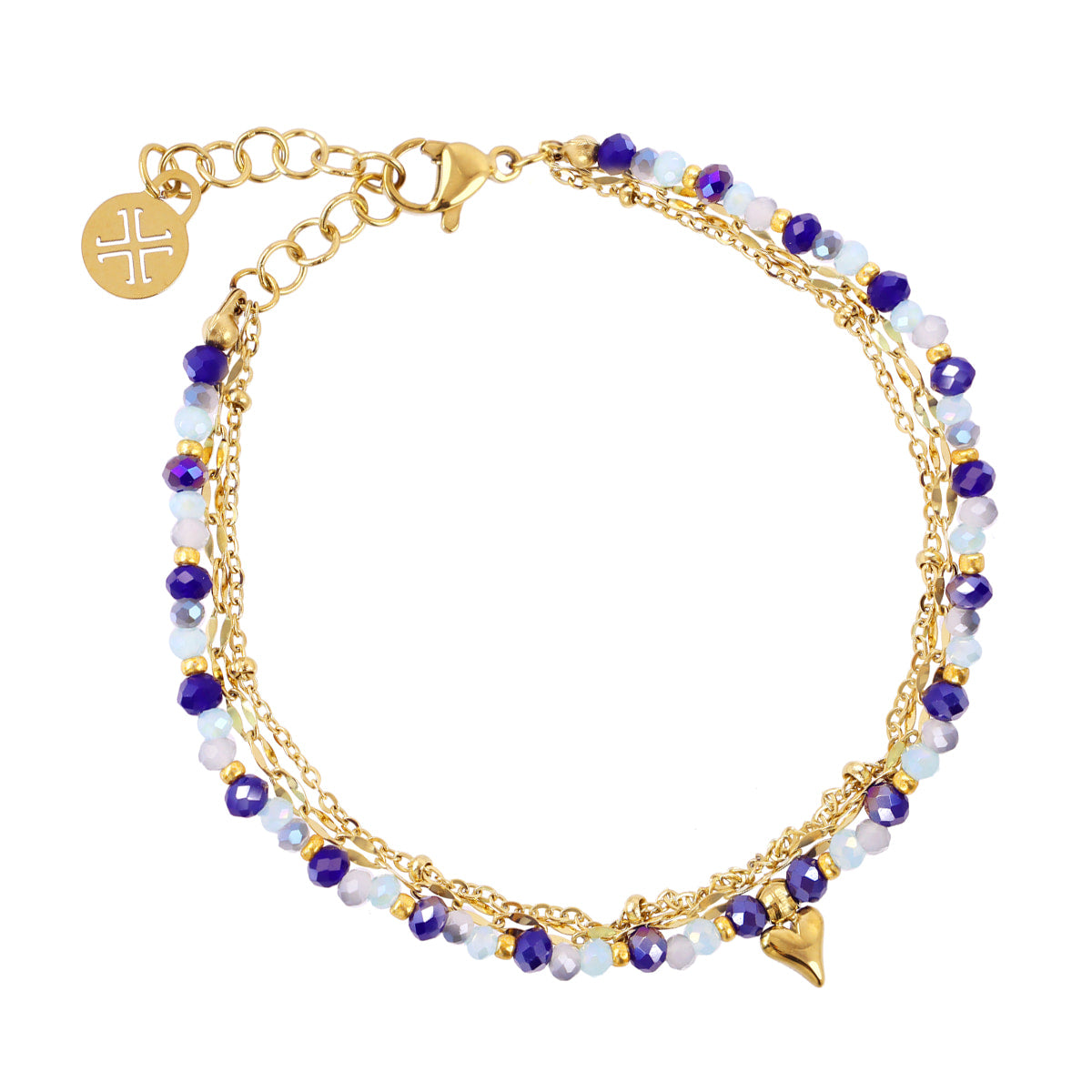 Pulsera Spirit doble cuentas Azul Anartxy