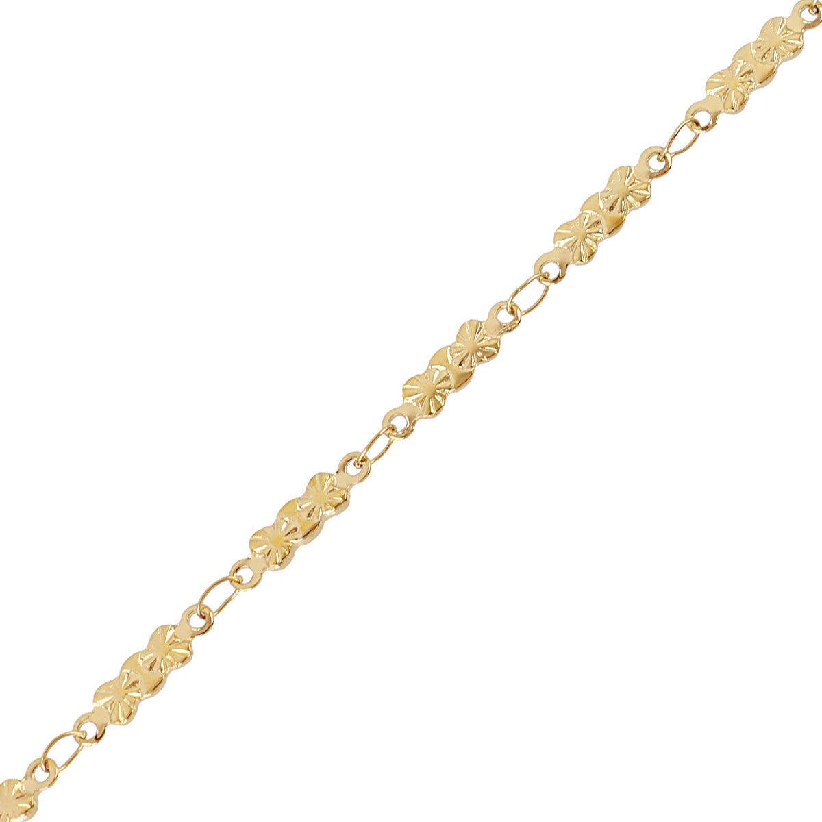 Pulsera Basic mini flores Dorado Anartxy