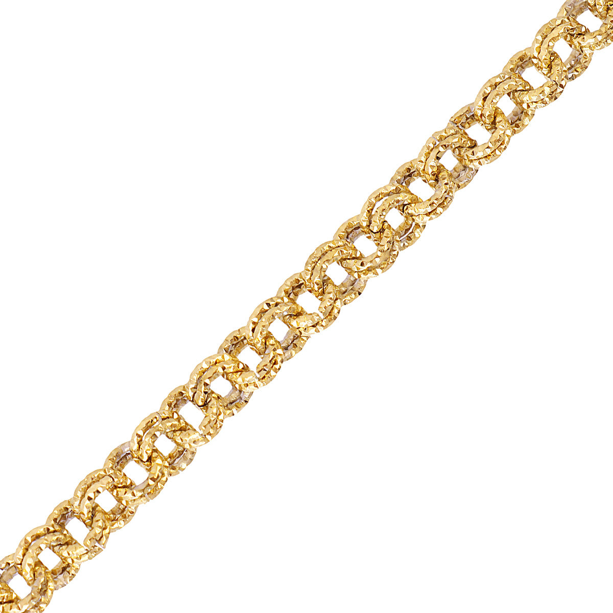 Pulsera de cadena con textura Dorado Anartxy
