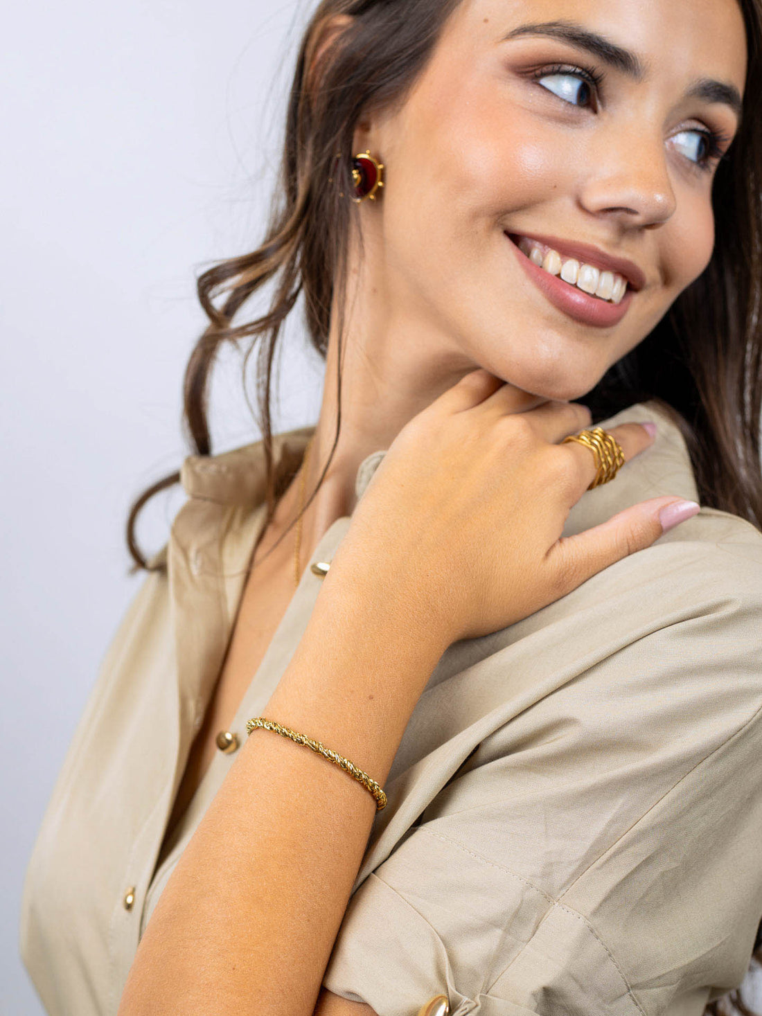 Pulsera Essentials espiga Dorado Anartxy