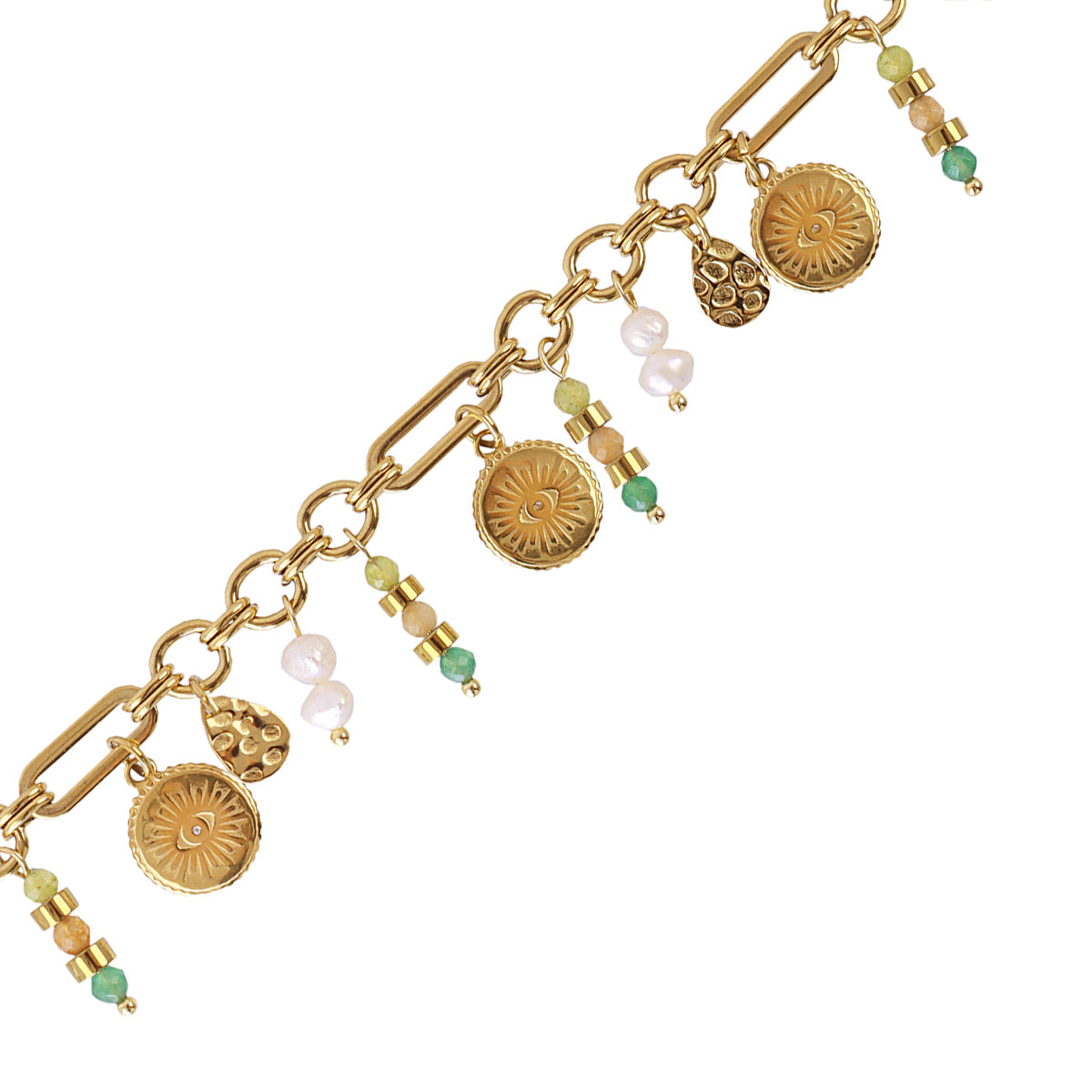 Pulsera Astros ojo simbólico Verde Anartxy
