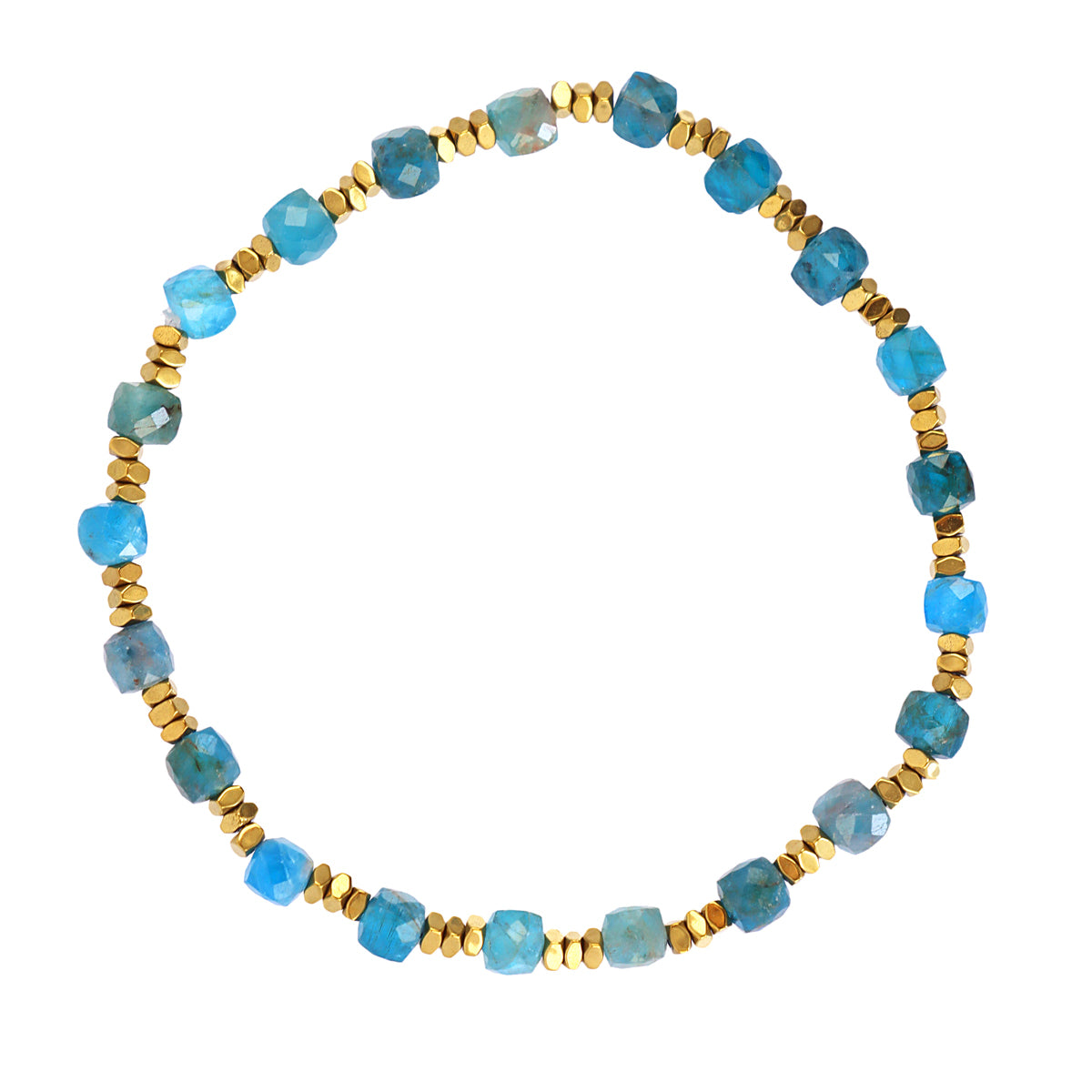 Pulsera elástica Spirit piedras facetadas Turquesa Anartxy