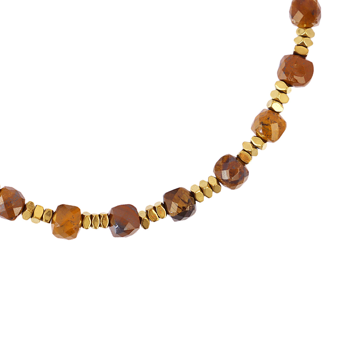 Pulsera elástica Spirit piedras facetadas Café Anartxy