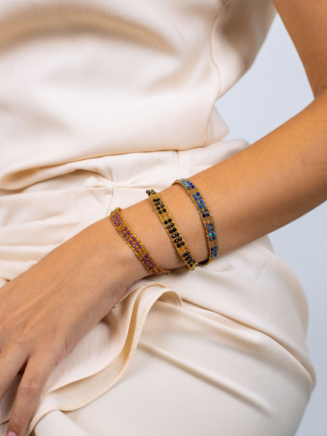 Pulsera Spirit malla de cadenas Azul Anartxy
