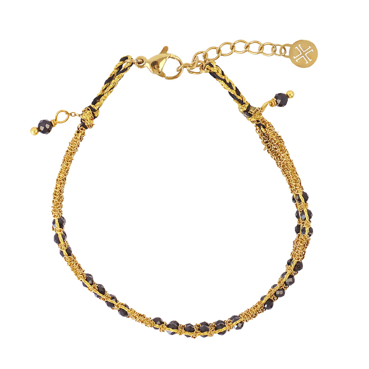 Pulsera Spirit malla de cadenas Negro Anartxy