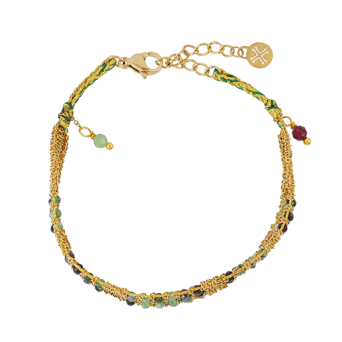 Pulsera Spirit malla de cadenas Verde Anartxy