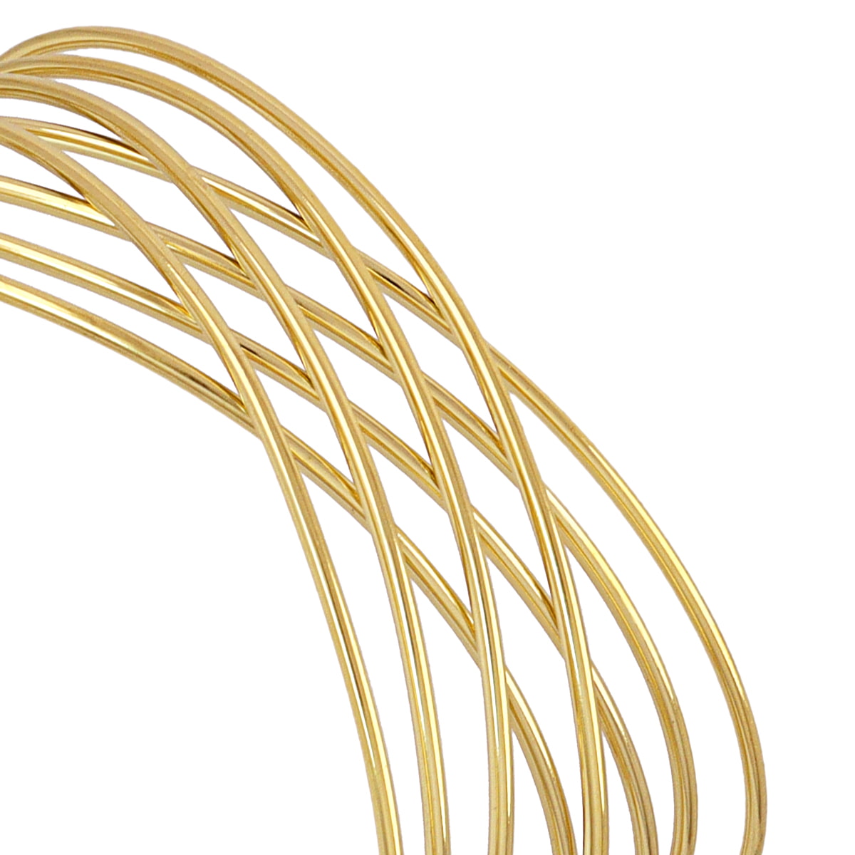 Brazalete multi tubos entrelazados Dorado Anartxy