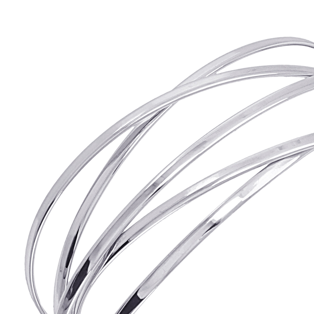 Brazalete Essentials esclava multi tubos Plateado Anartxy