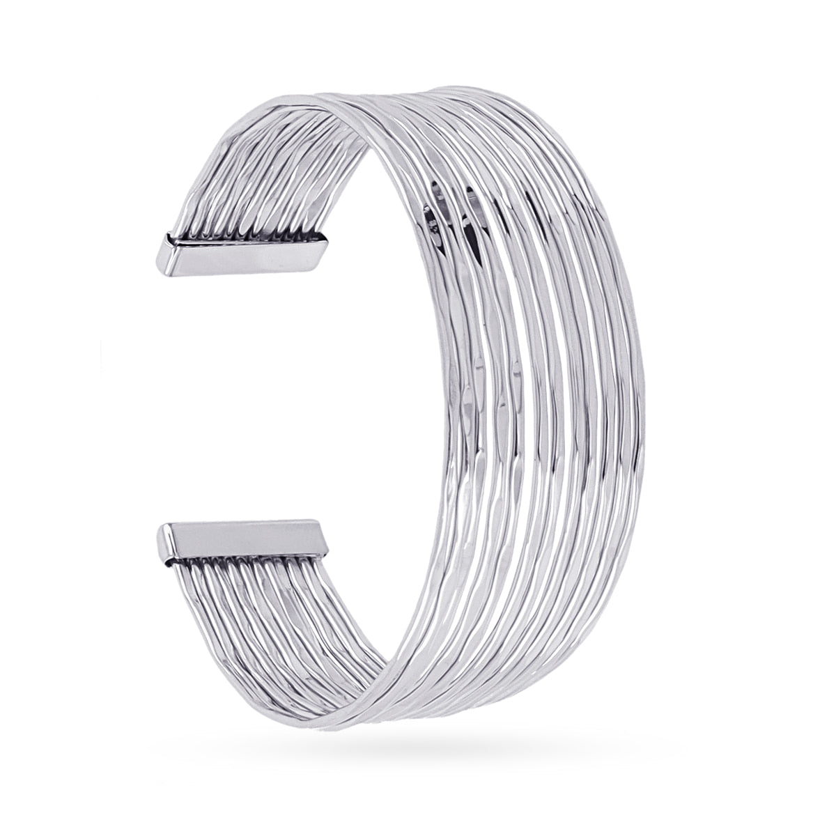 Brazalete Essentials multihilo texturizado Plateado Anartxy
