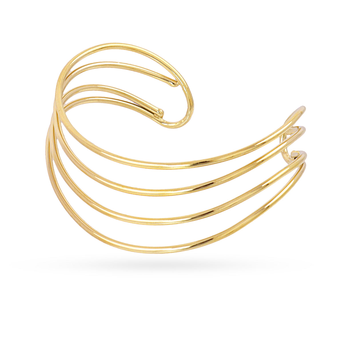 Brazalete Essentials líneas curvas Dorado Anartxy