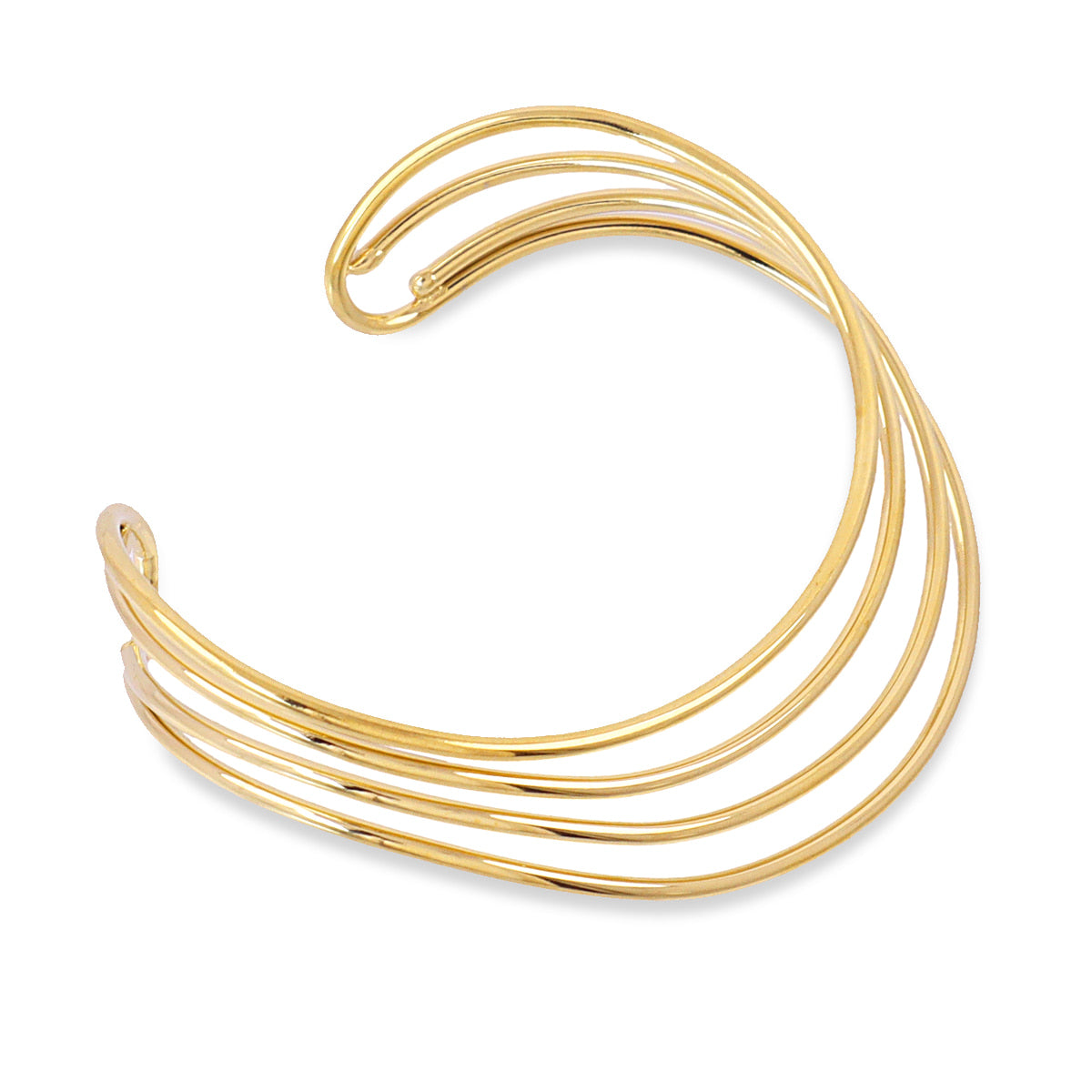 Brazalete Essentials líneas curvas Dorado Anartxy