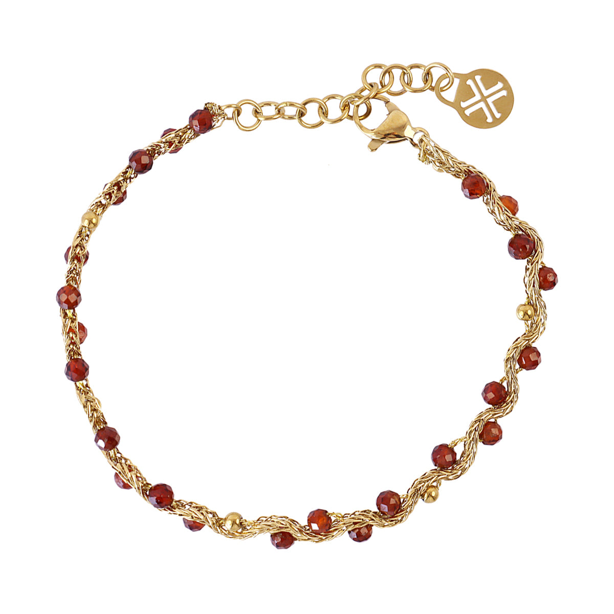 pulsera fina spirit ondas cuentas de cristales Café Anartxy