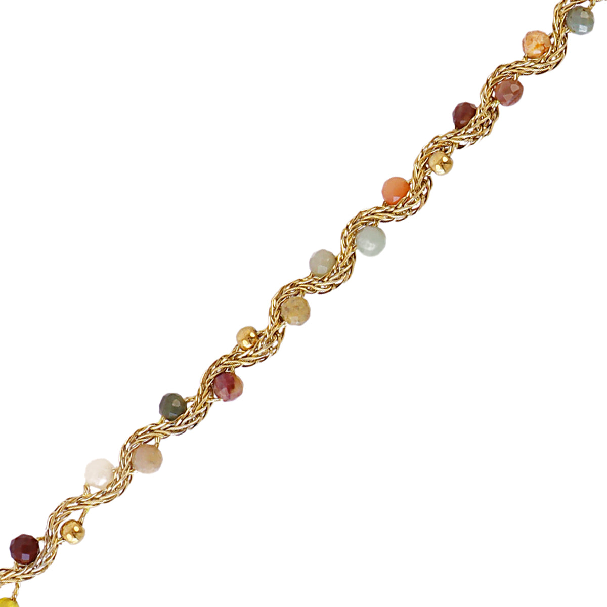 pulsera fina spirit ondas cuentas de cristales Verde Anartxy