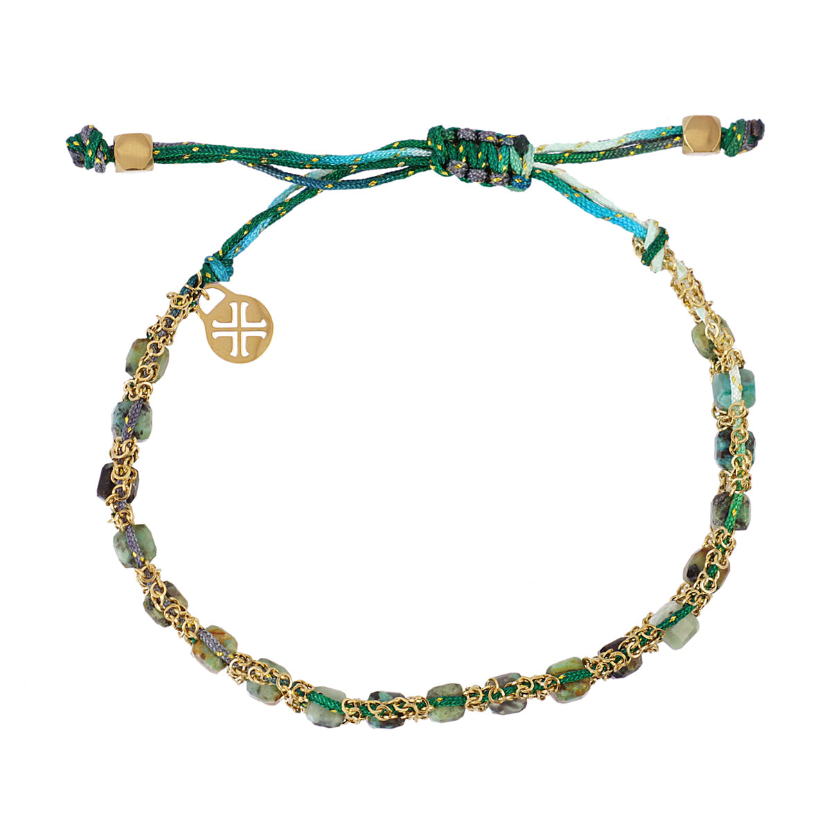 Pulsera Spirit cadena entrelazada multicolor Turquesa Anartxy