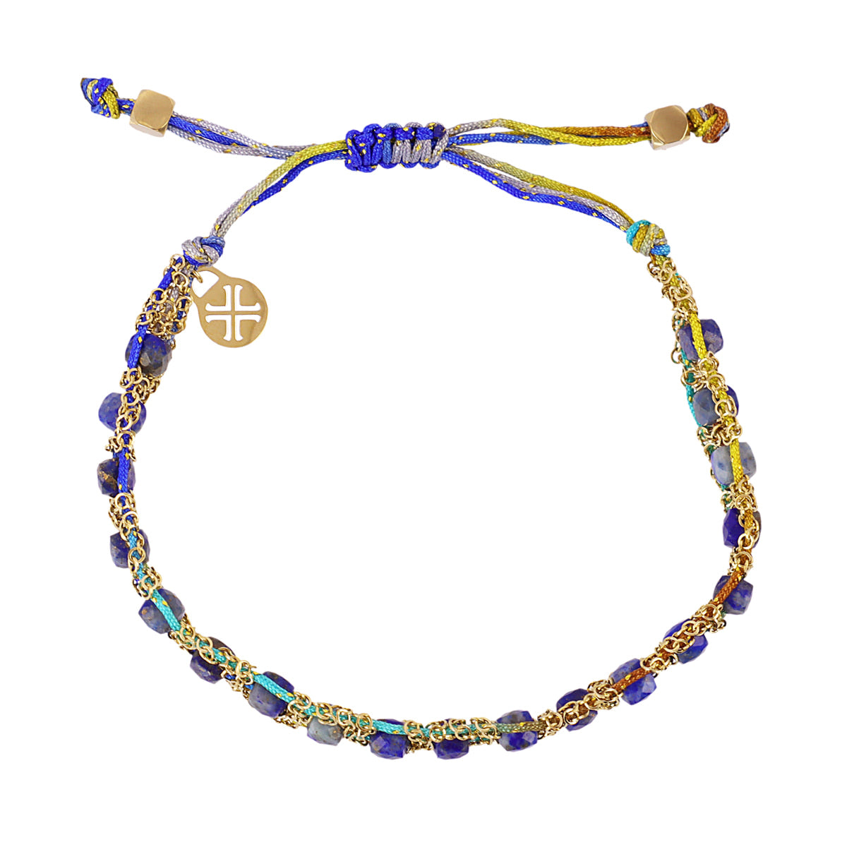 Pulsera Spirit cadena entrelazada multicolor Azul Anartxy