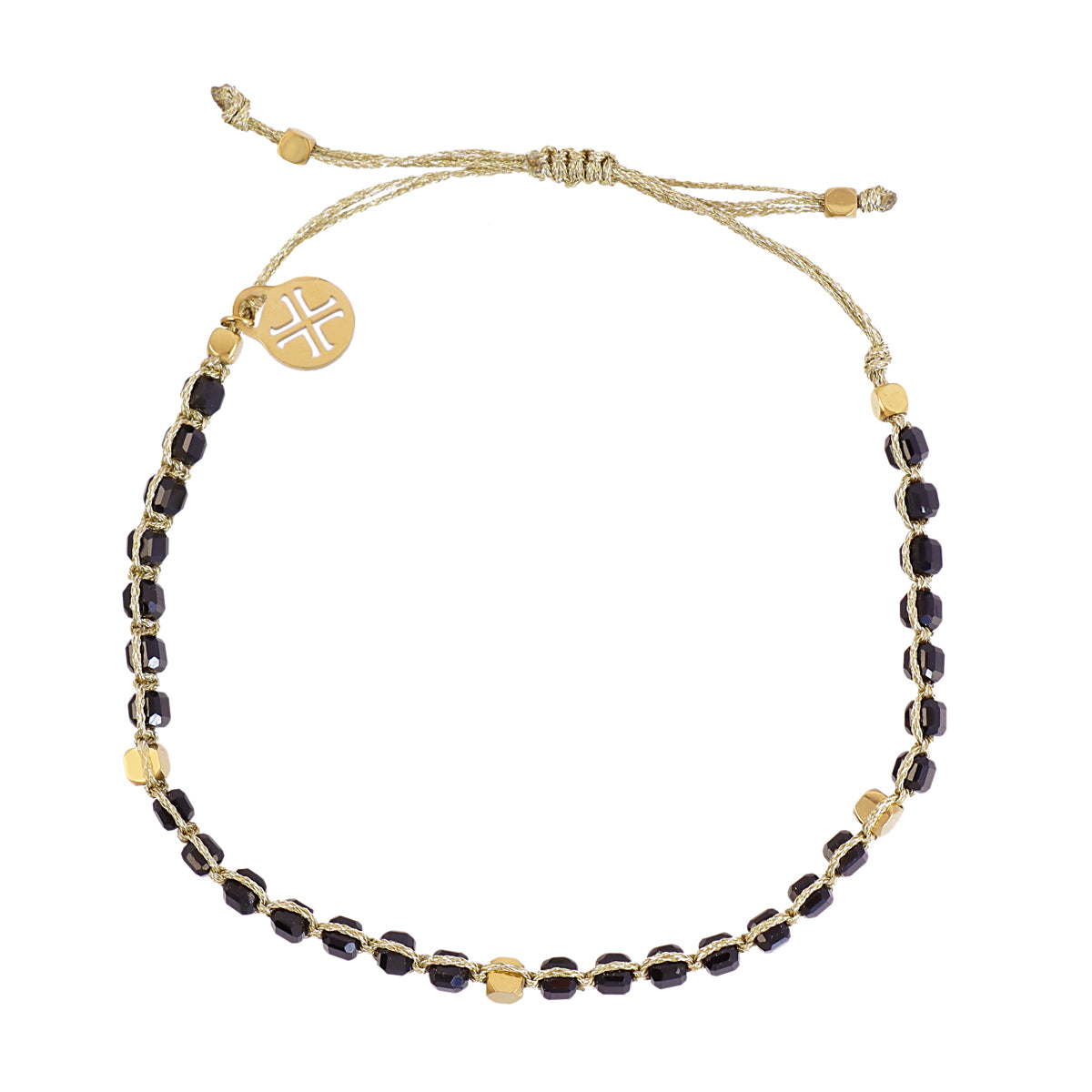 Pulsera Spirit hilo ajustable de colores Negro Anartxy