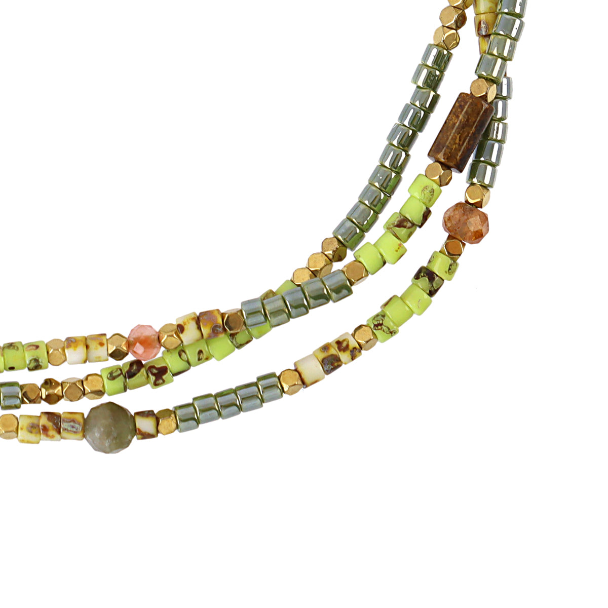 Pulsera Spirit triple ajustable verde lima Verde claro Anartxy