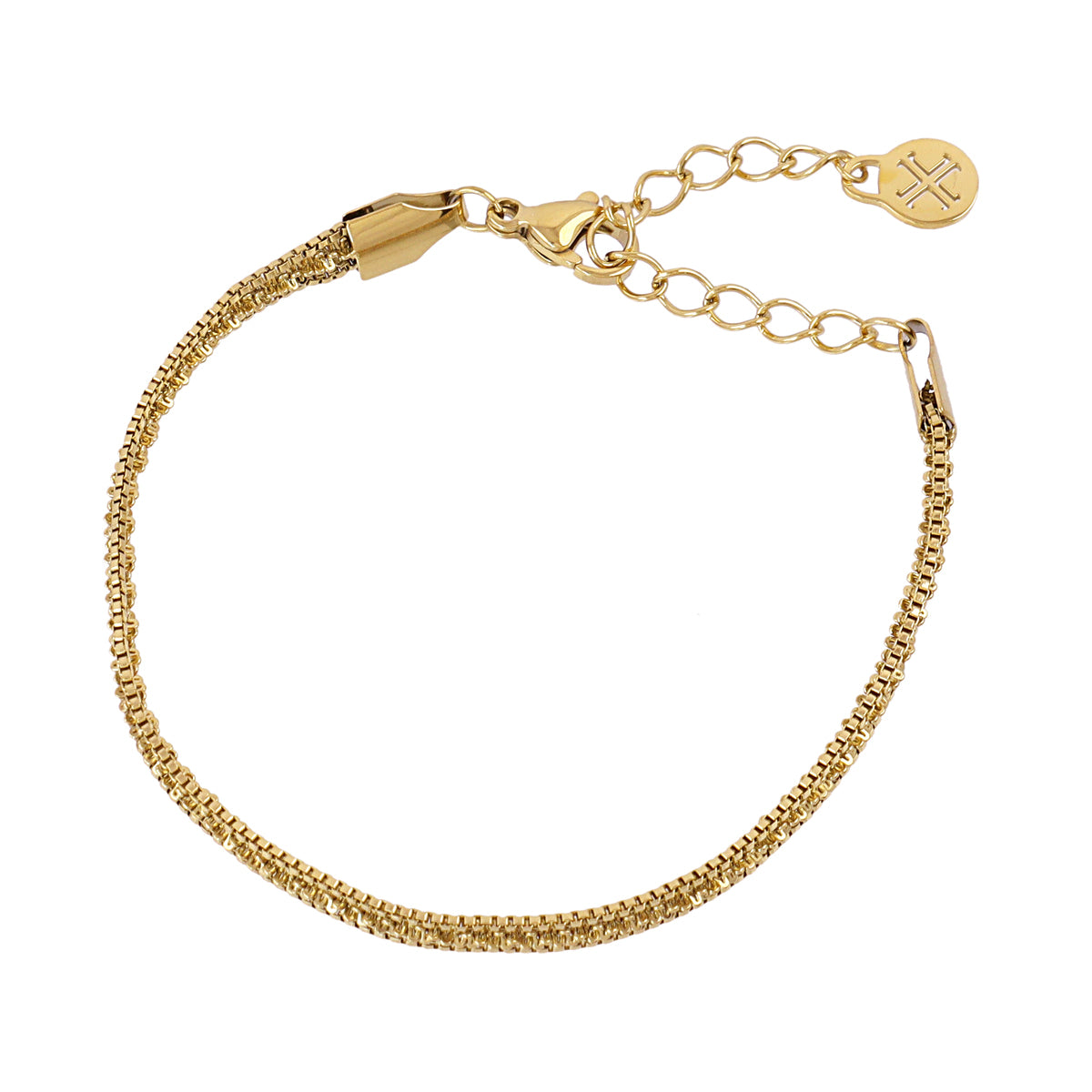 Pulsera cadena snake tubular Dorado Anartxy