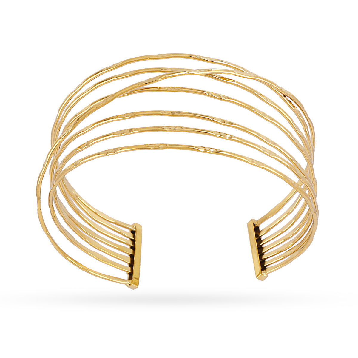 Brazalete Essentials hilos cruzados Dorado Anartxy