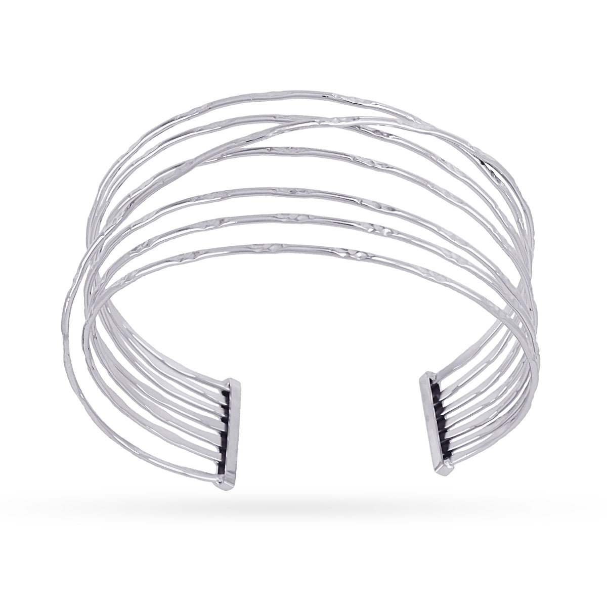 Brazalete Essentials hilos cruzados Plateado Anartxy
