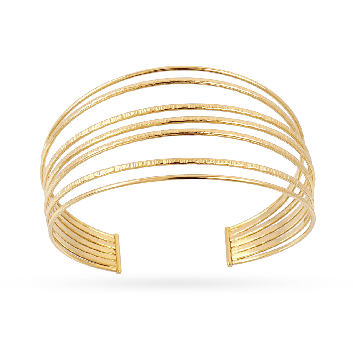 Brazalete Essentials multilínea textura Dorado Anartxy