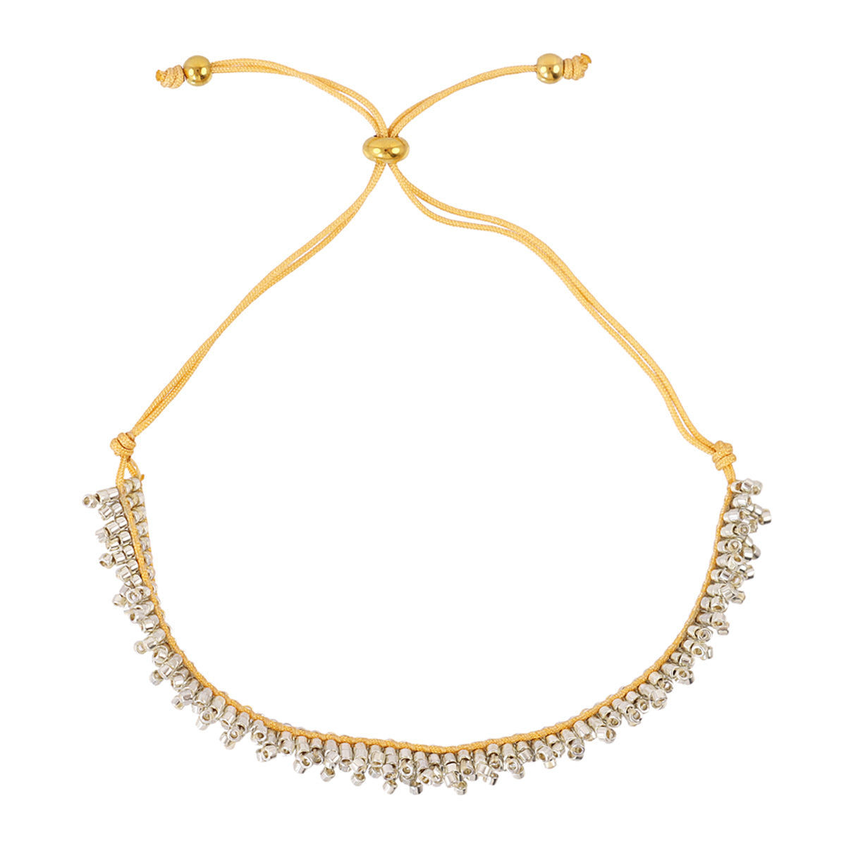 Pulsera ajustable Miyuki banda Plateado Anartxy