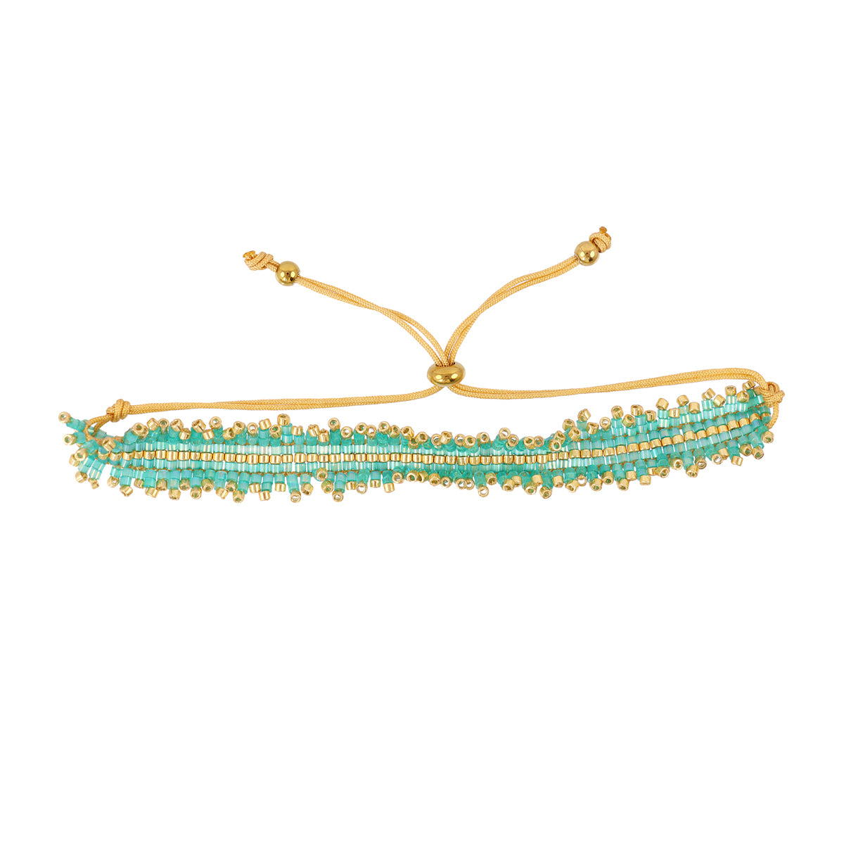 Pulsera ajustable Miyuki banda Turquesa Anartxy