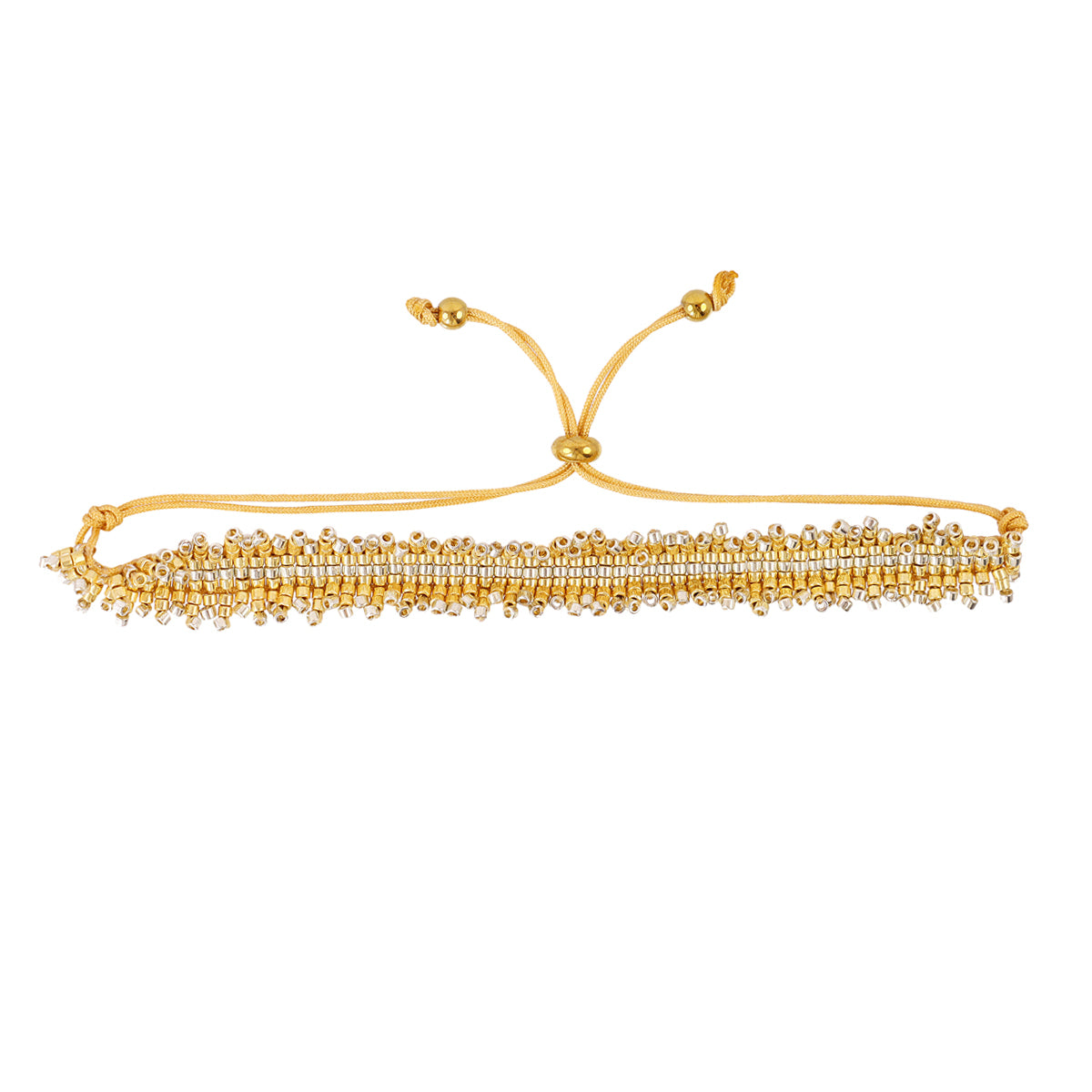 Pulsera ajustable Miyuki banda Dorado Anartxy