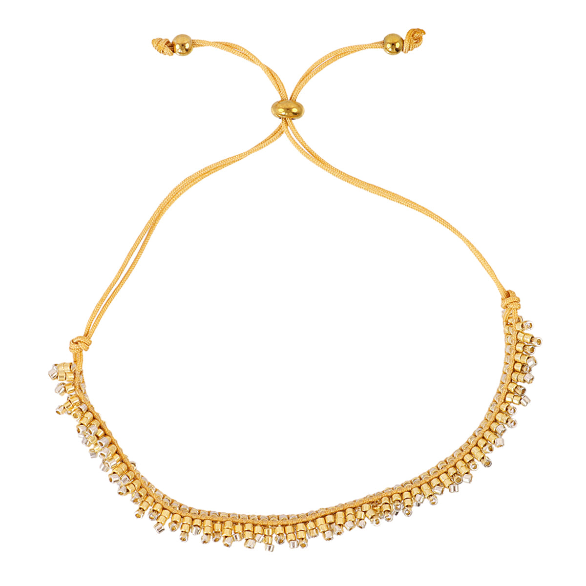 Pulsera ajustable Miyuki banda Dorado Anartxy
