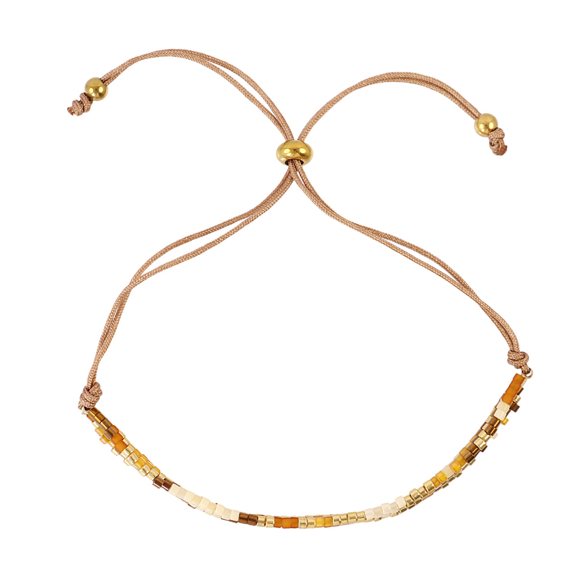 Pulsera ajustable Miyuki zigzag Amarillo Anartxy