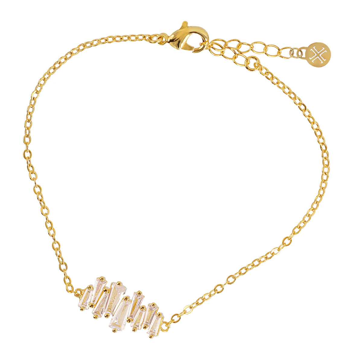 Pulsera Alma baguette escalonado Dorado Anartxy