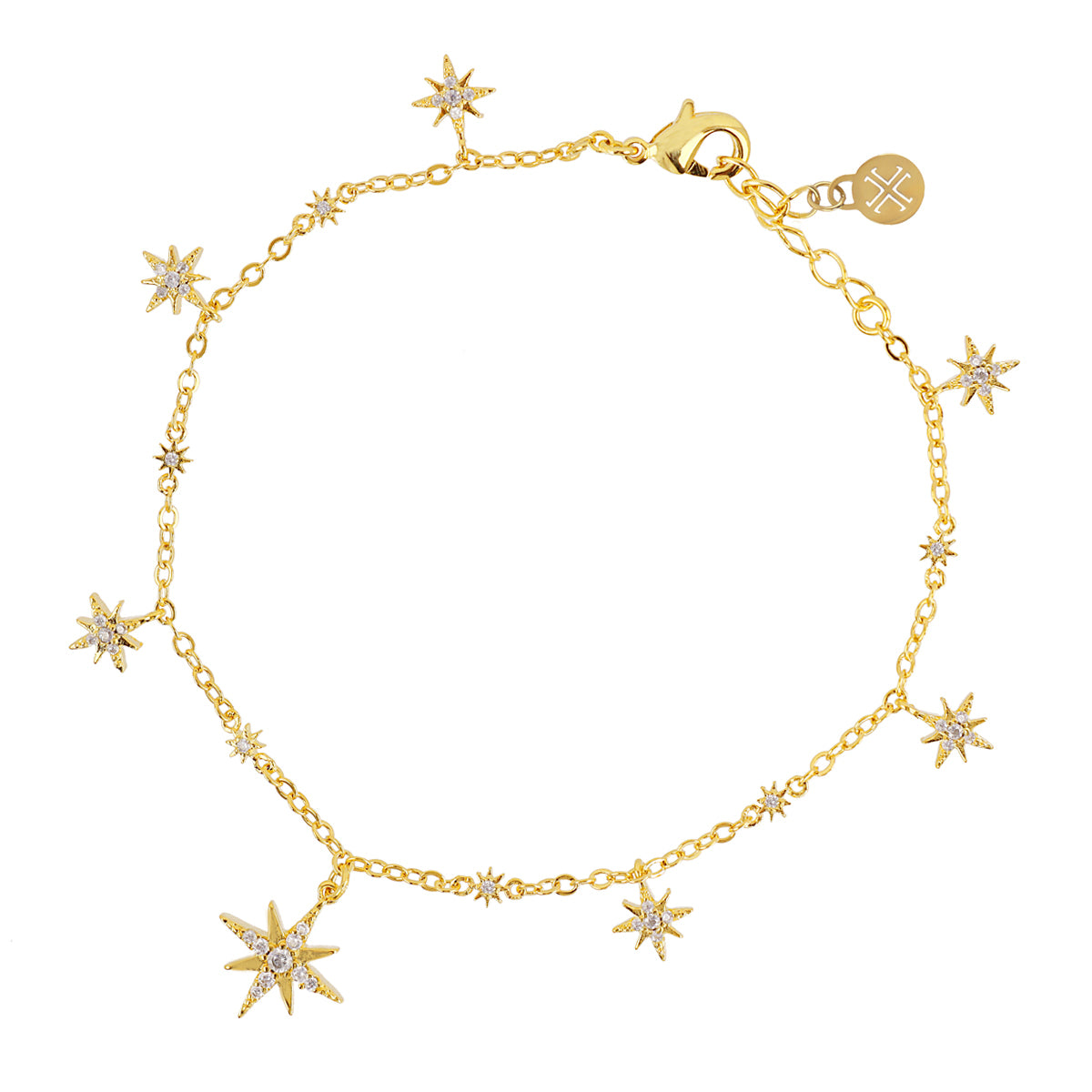 Pulsera Alma estrellas Dorado Anartxy