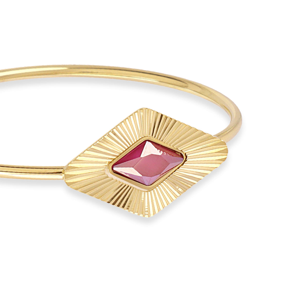 Brazalete Prisma piedra rombo Rosa Anartxy