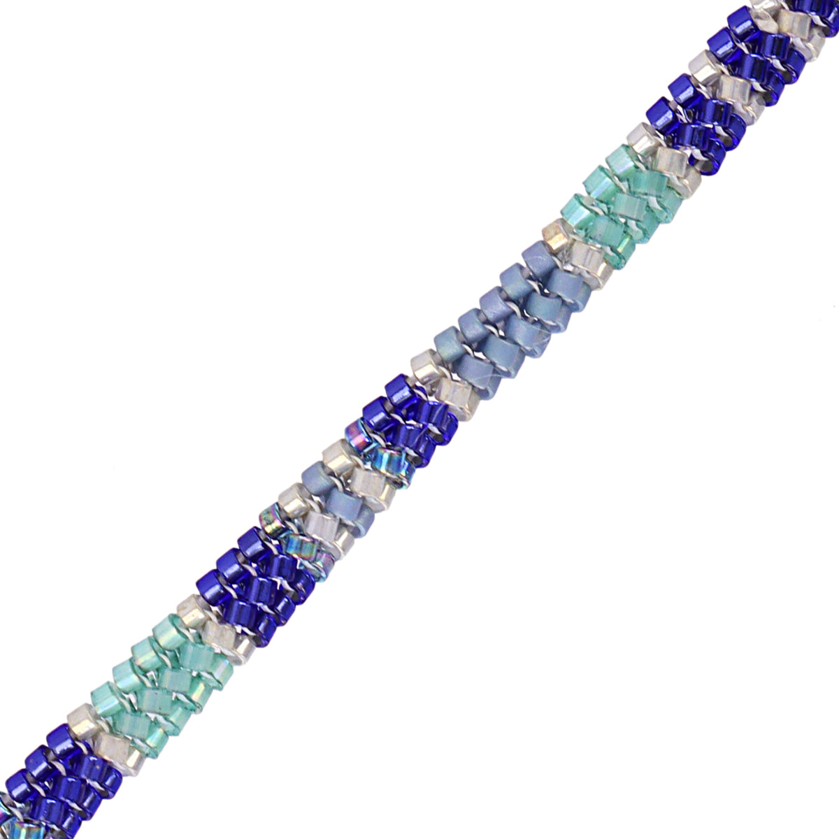 Pulsera extensible Miyuki geométrica multicolor Azul Anartxy