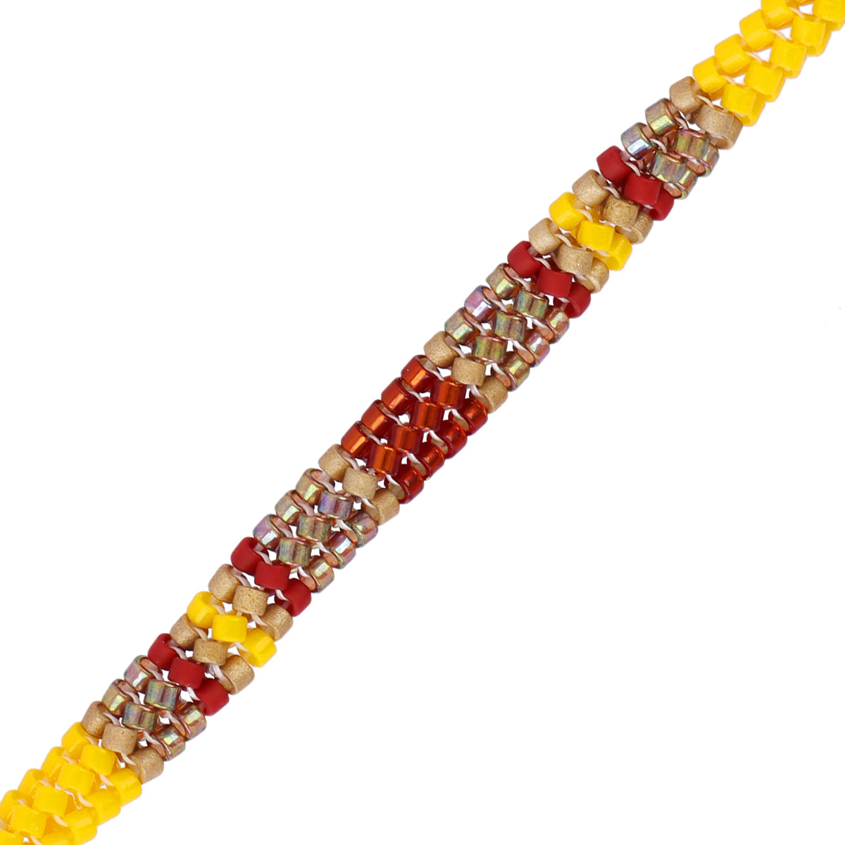 Pulsera extensible Miyuki geométrica multicolor Amarillo Anartxy