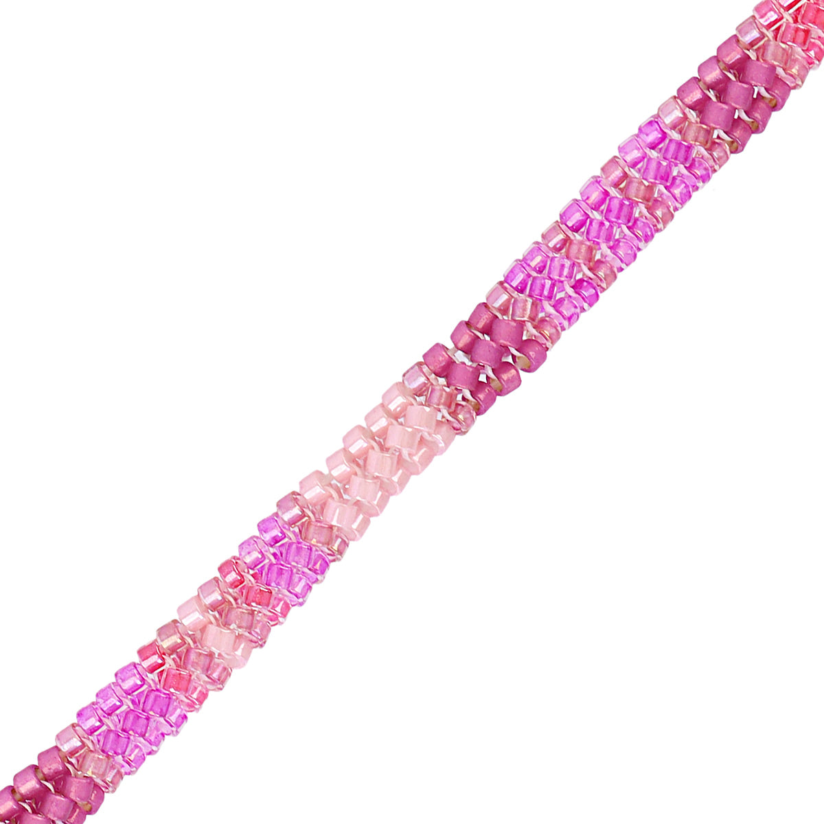 Pulsera extensible Miyuki geométrica multicolor Rosa Anartxy