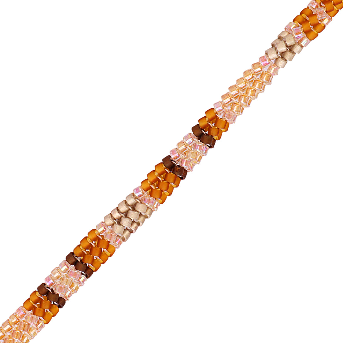 Pulsera extensible Miyuki geométrica multicolor Naranja Anartxy
