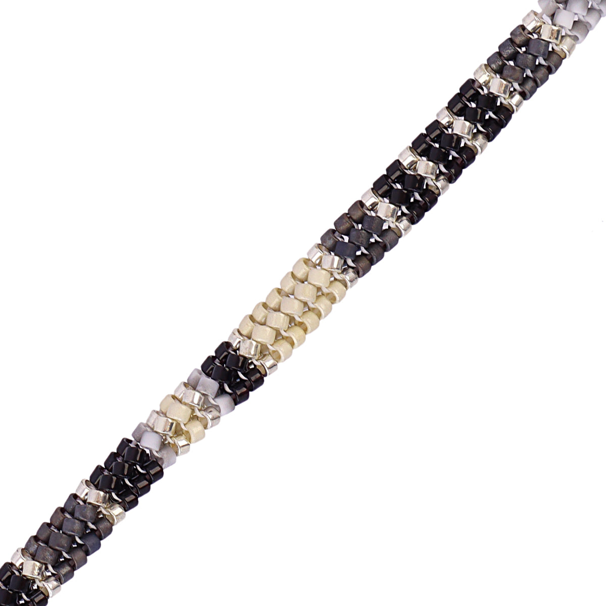 Pulsera extensible Miyuki geométrica multicolor Negro Anartxy
