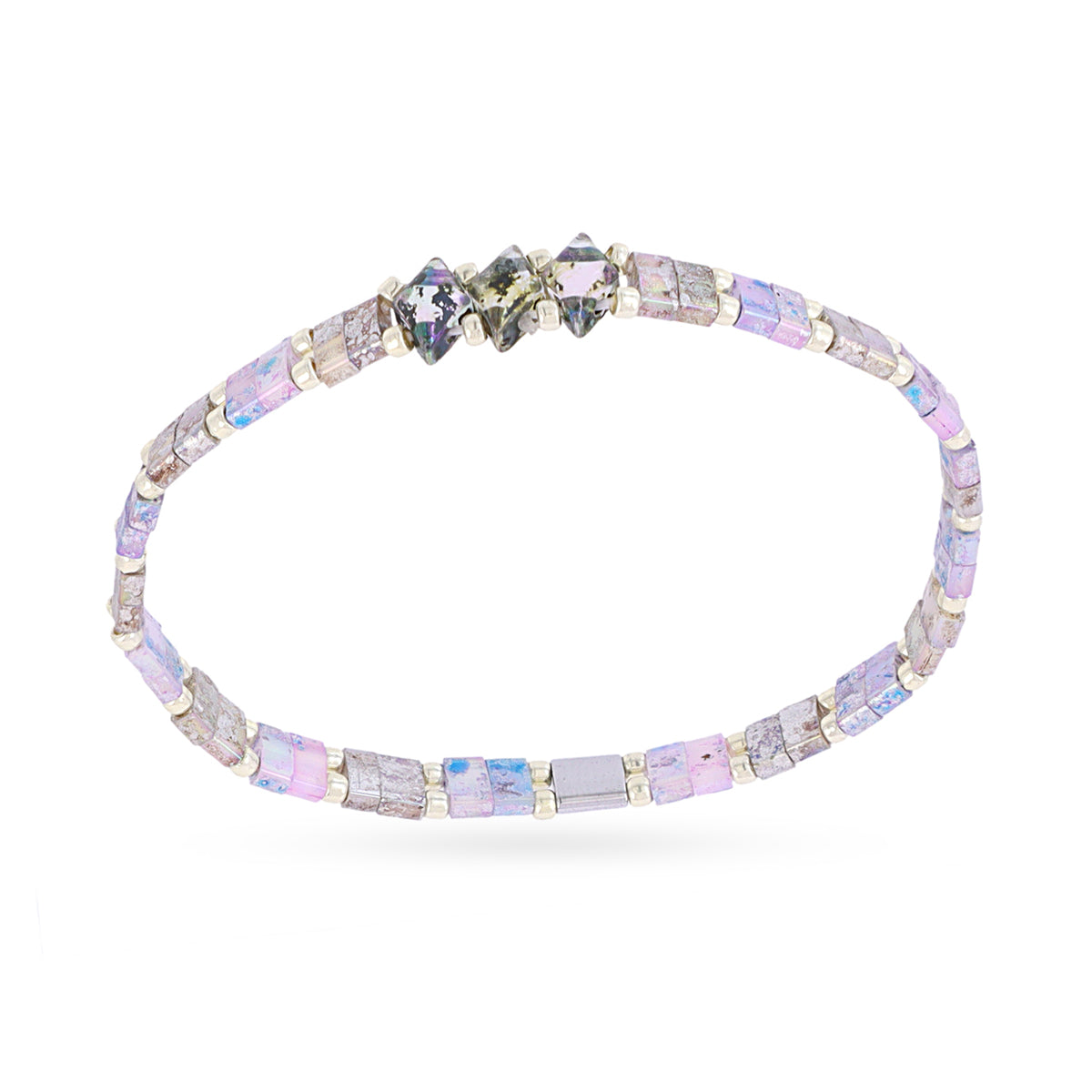 Pulsera Miyuki multicolor geométrica Turquesa Anartxy