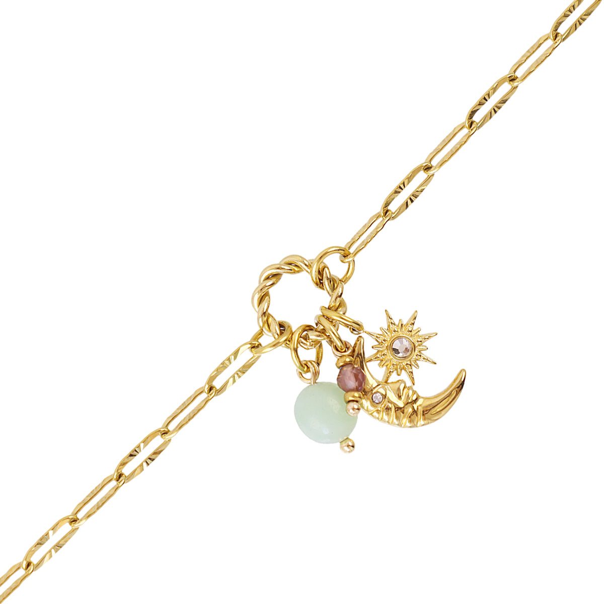 Pulsera Astros luna celeste Dorado Anartxy