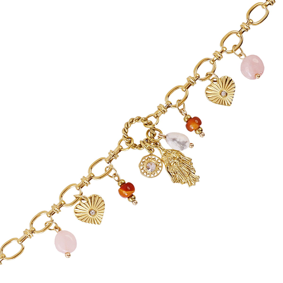 Pulsera Astros devoción rosa Dorado Anartxy